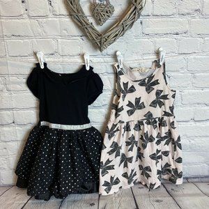 Lot of 2 H&M Toddler Girl 2-4 Dresses Pink & Black